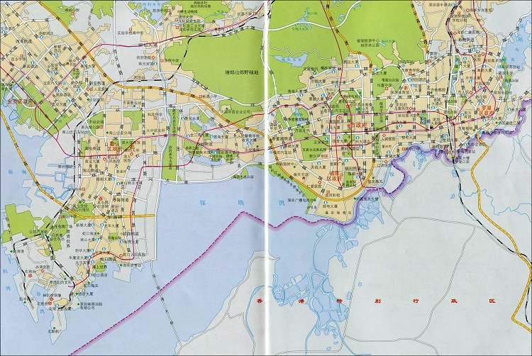 深圳市区地图高清版大图(1)