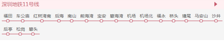 深圳地铁11号线路线图