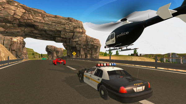 警车飞行模拟游戏