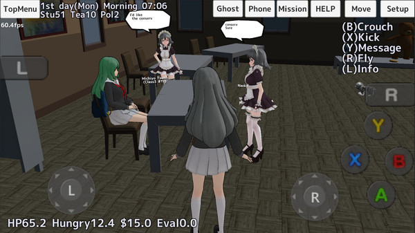 学校女生模拟器汉化版v2.0 安卓版(1)