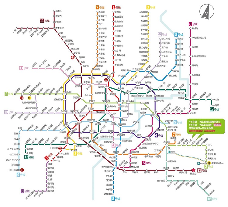 上海地铁地图全图2019高清版