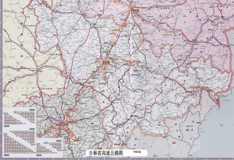 吉林省高速公路地图全图高清版