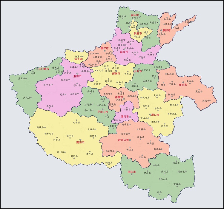 河南省行政区域图高清版大地图(1)
