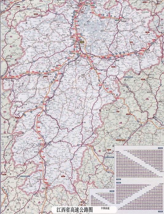 江西省高速公路地图全图高清版(1)