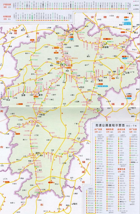 江西省高速公路地图高清版大图