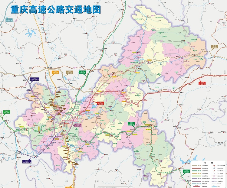 重庆市高速公路地图全图高清版