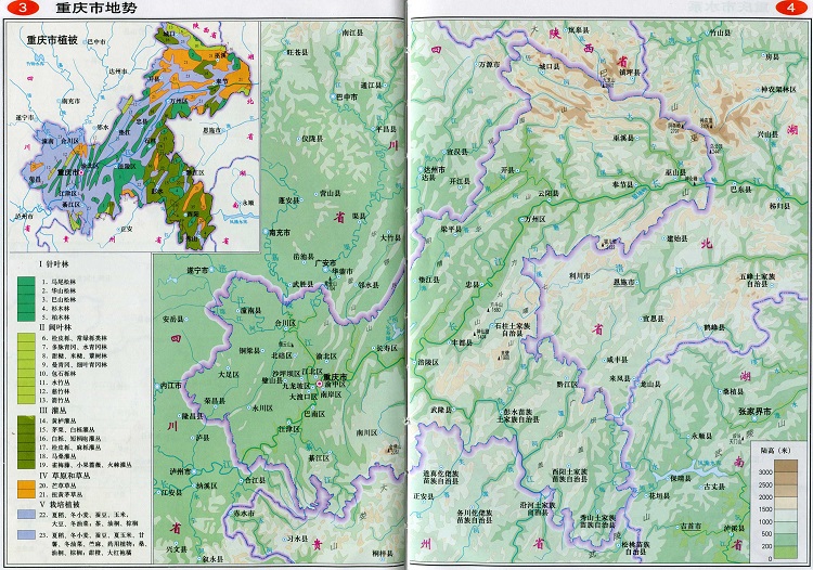 重庆市地势地图高清版大图
