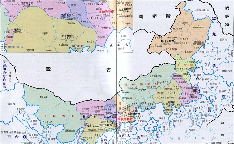 内蒙古行政区划图高清版大图(1)