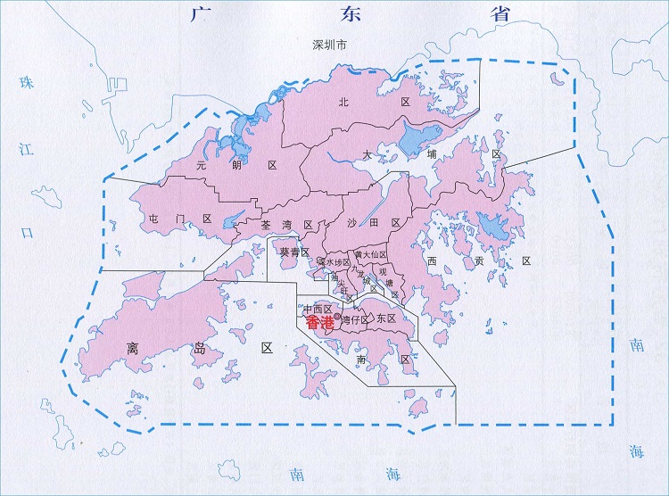 香港行政区划图高清版