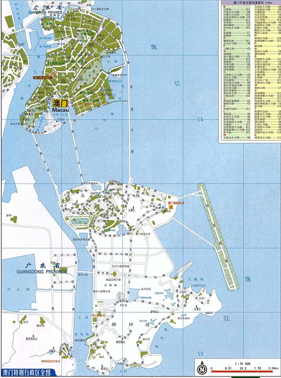 澳门交通地图全图高清版大图(2)