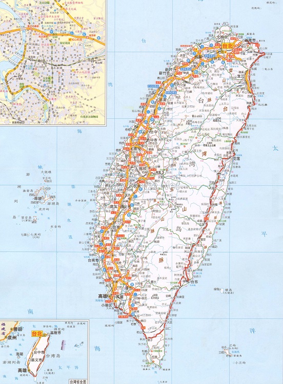 台湾交通地图全图高清版大图(1)