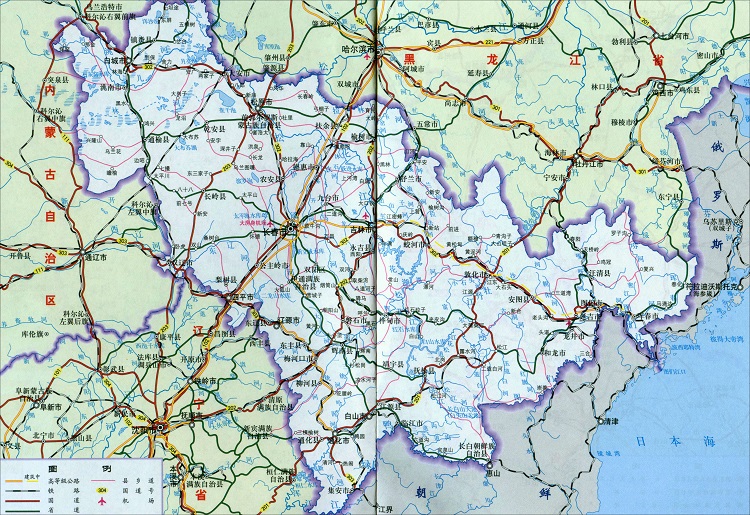 吉林省交通地图全图