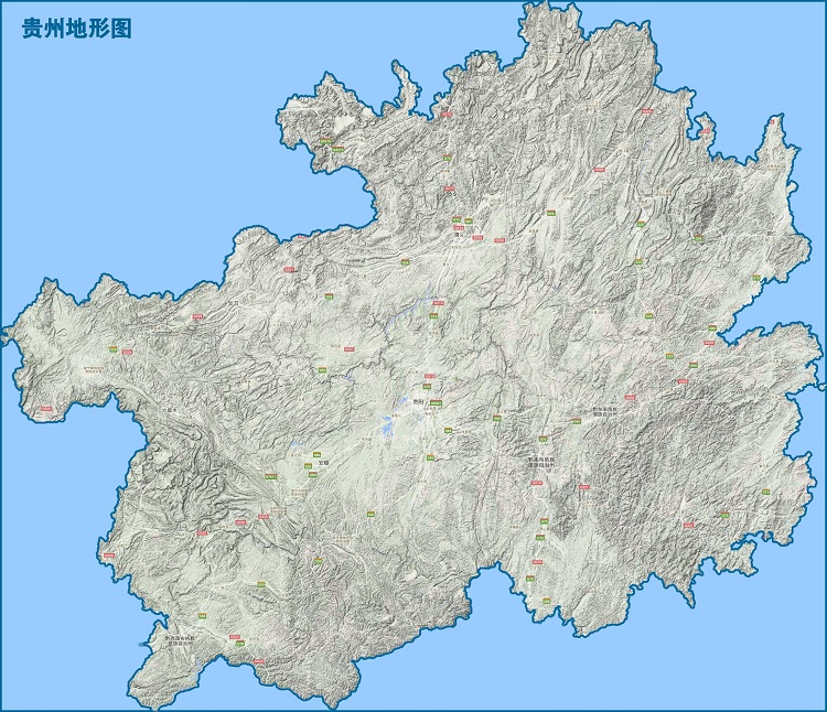 贵州省地形图全图高清版(2)