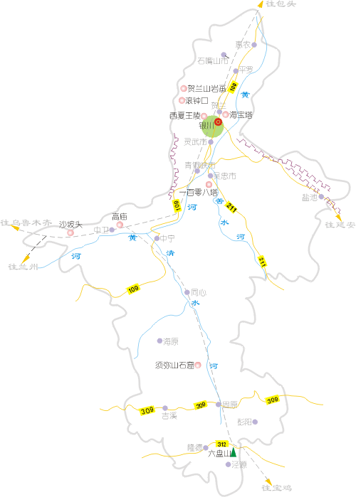 宁夏旅游地图全图高清(1)