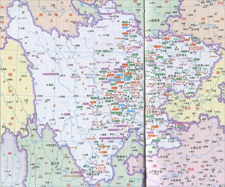 四川省旅游地图高清版2019(1)