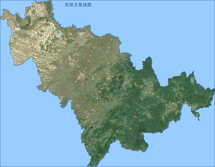 吉林卫星地图高清全图