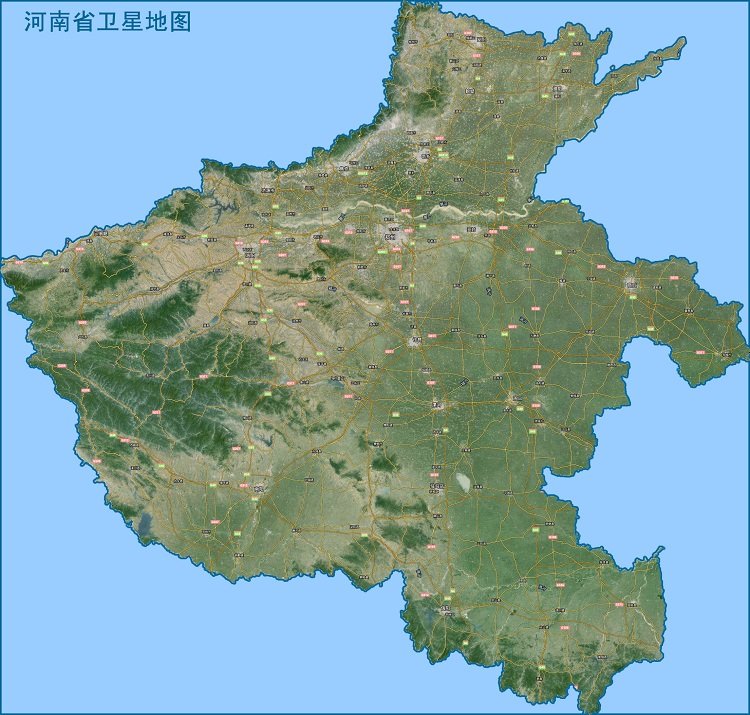 河南卫星地图高清版
