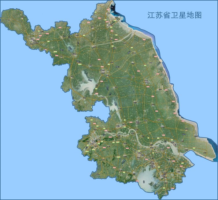 江苏卫星地图全图高清版