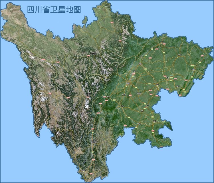 四川卫星地图全图