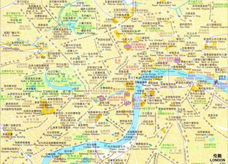 伦敦地图中文版全图
