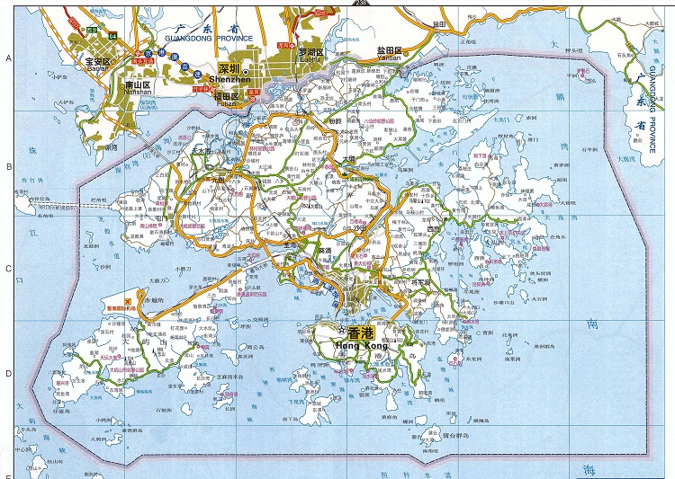 香港交通地图全图高清版大图(1)