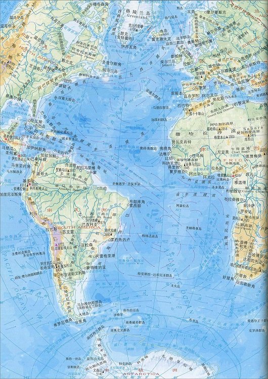 大西洋地图中文版全图