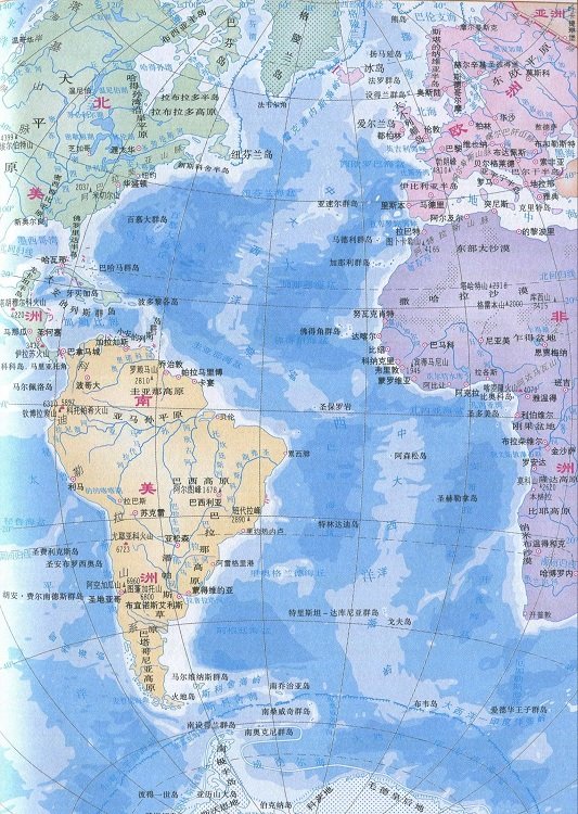 大西洋地图中文版大图免费版(1)