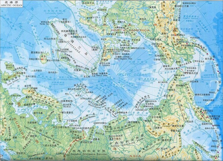 北冰洋地图全图高清版免费版(1)