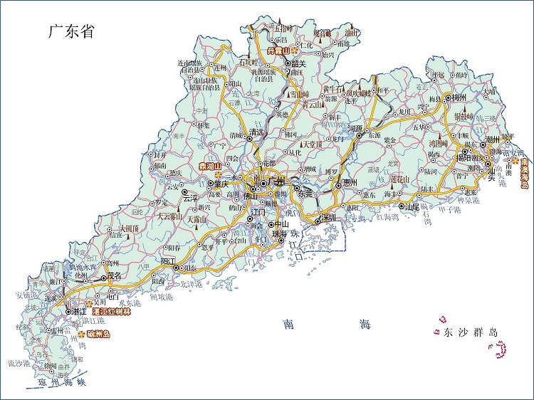 广东旅游地图全图高清版大图(1)