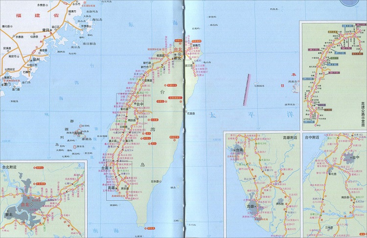 台湾高速公路地图全图