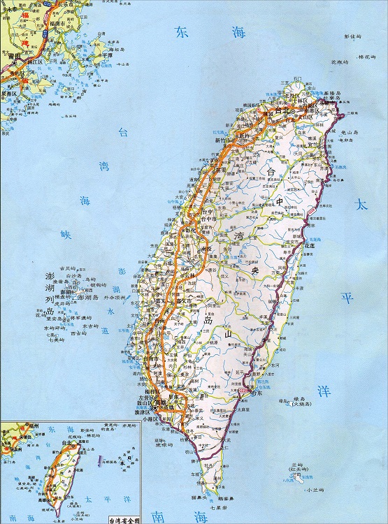 台湾高速公路地图全图高清版大图(1)