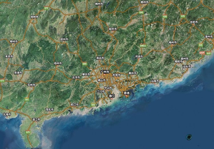 广东省卫星地图高清版大图(1)