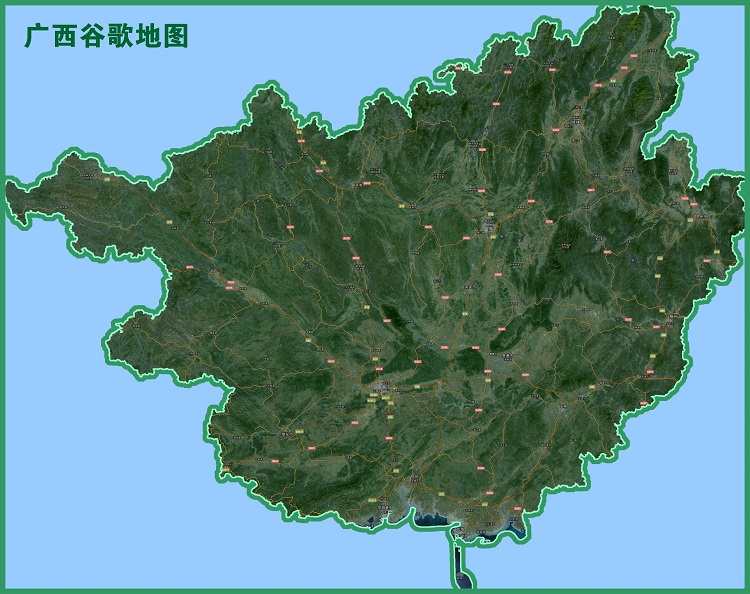 广西谷歌卫星地图全图