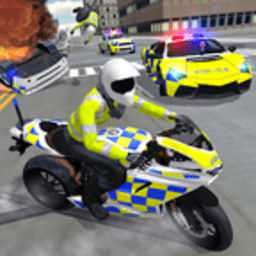 警车驾驶摩托车游戏