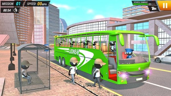 火柴人巴士驾驶模拟器无限金币版v1.0 安卓中文版(3)