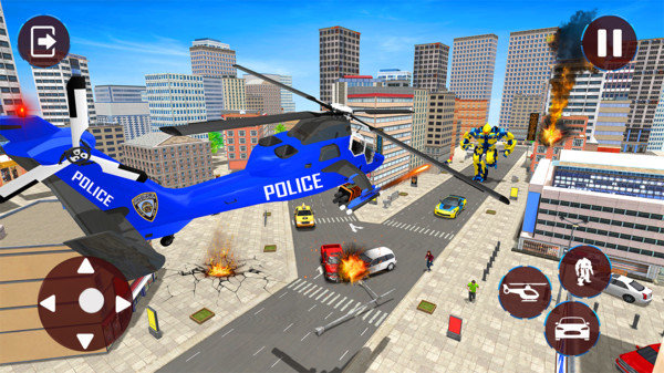 警察直升机机器人手机版(4)