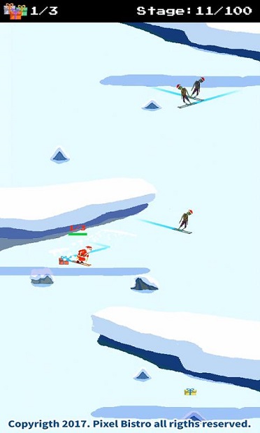圣诞老人和僵尸的滑雪大战手游(1)