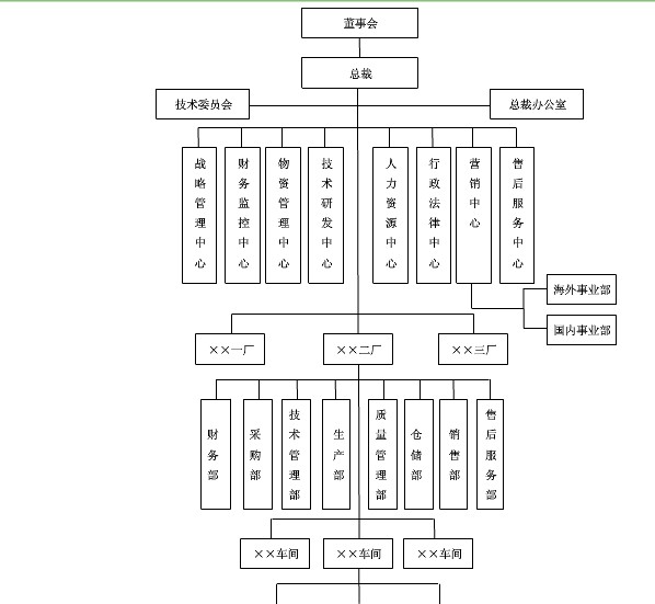 公司组织架构图模板(1)