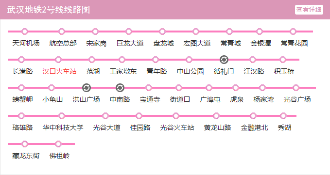武汉地铁2号线线路图高清版(1)