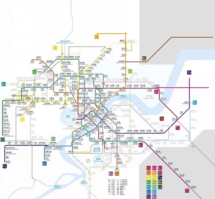 杭州地铁规划图2030终极版(1)