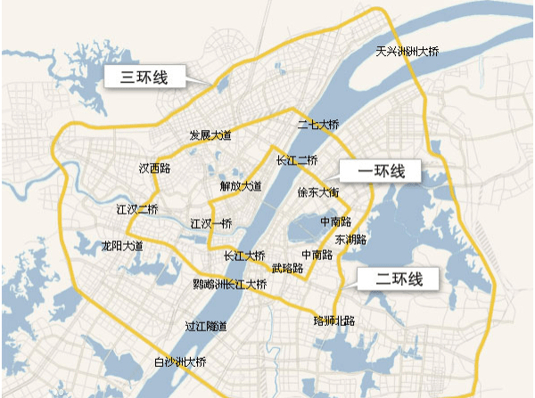 武汉三环线详细地图