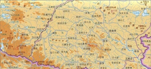 三江源地形图高清版