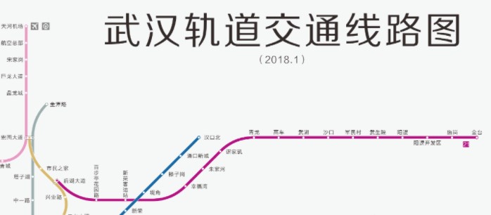 武汉地铁线路图2018版