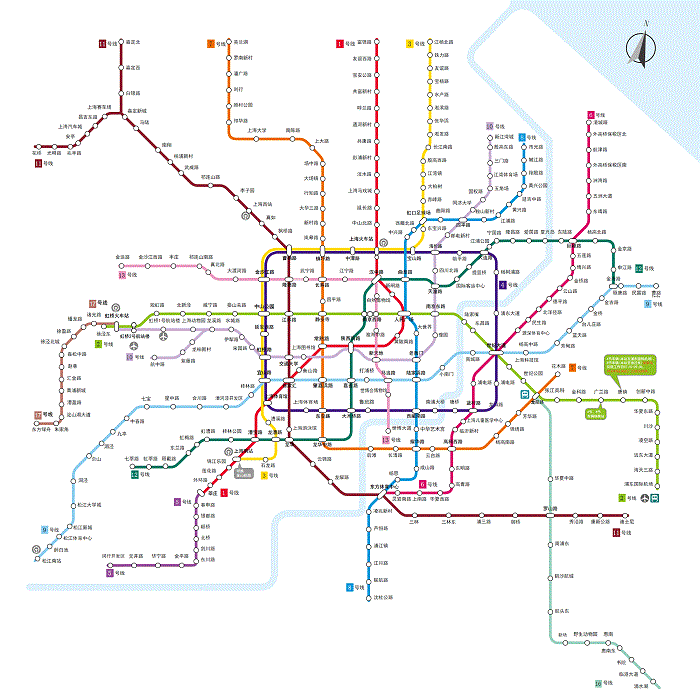 上海地铁2020高清大图线路图