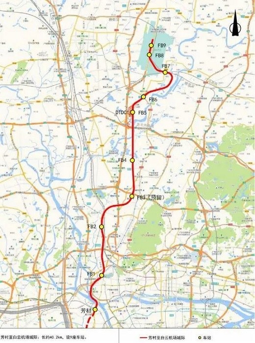 广州地铁22号线线路图最新版高清版(1)
