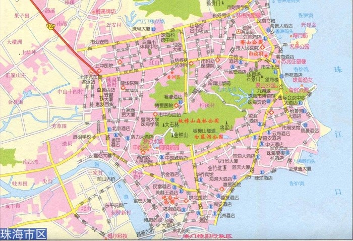 珠海市区地图全图高清版