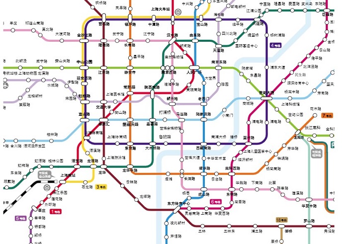 上海地铁线路图2018高清版(1)
