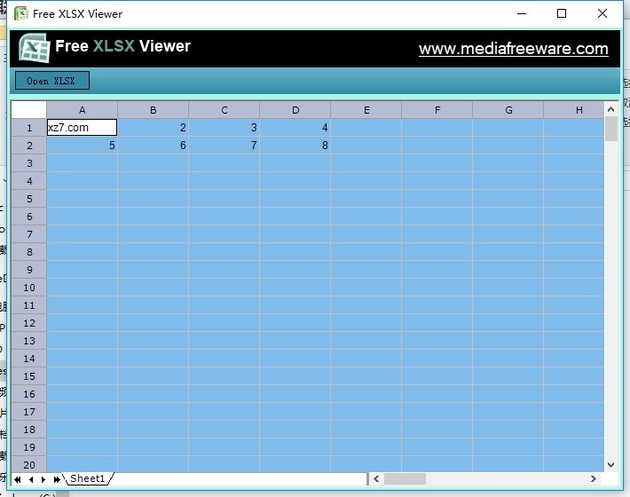free xlsx viewer电脑版(免费xlsx阅读器)v1.0 绿色免安装版(1)