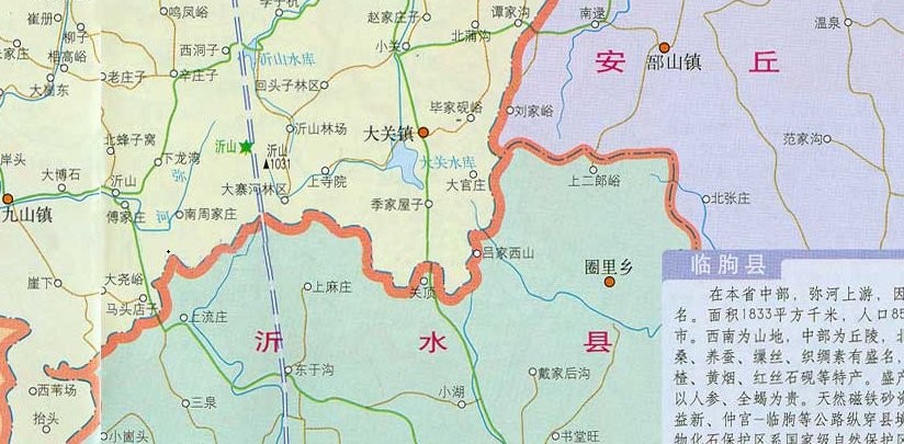 临朐县地图高清版