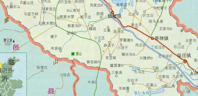蒙阴县地图电子版高清版(1)